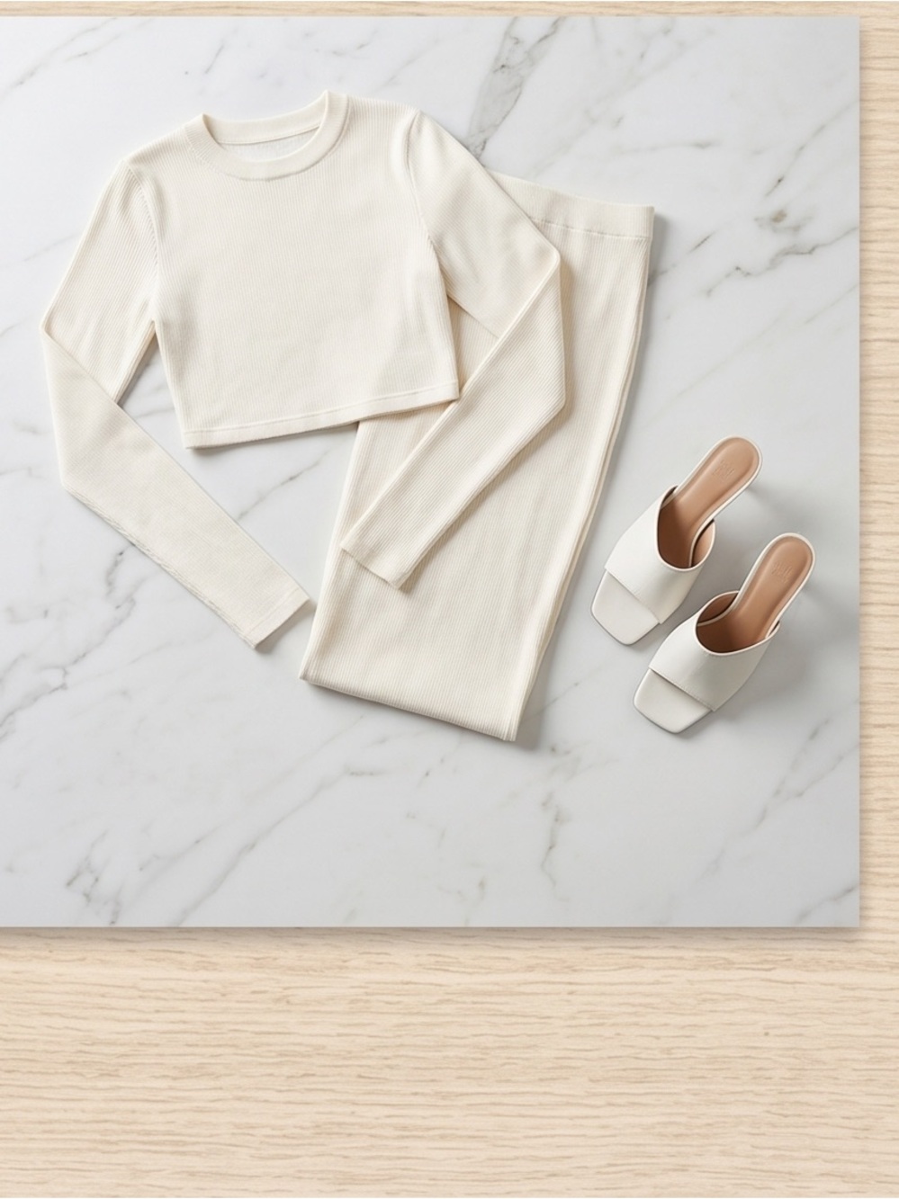 NWT Ivory Crop Top with Midi Skirt, 2 piece by Naked Wardrobe - Picture 7 of 12